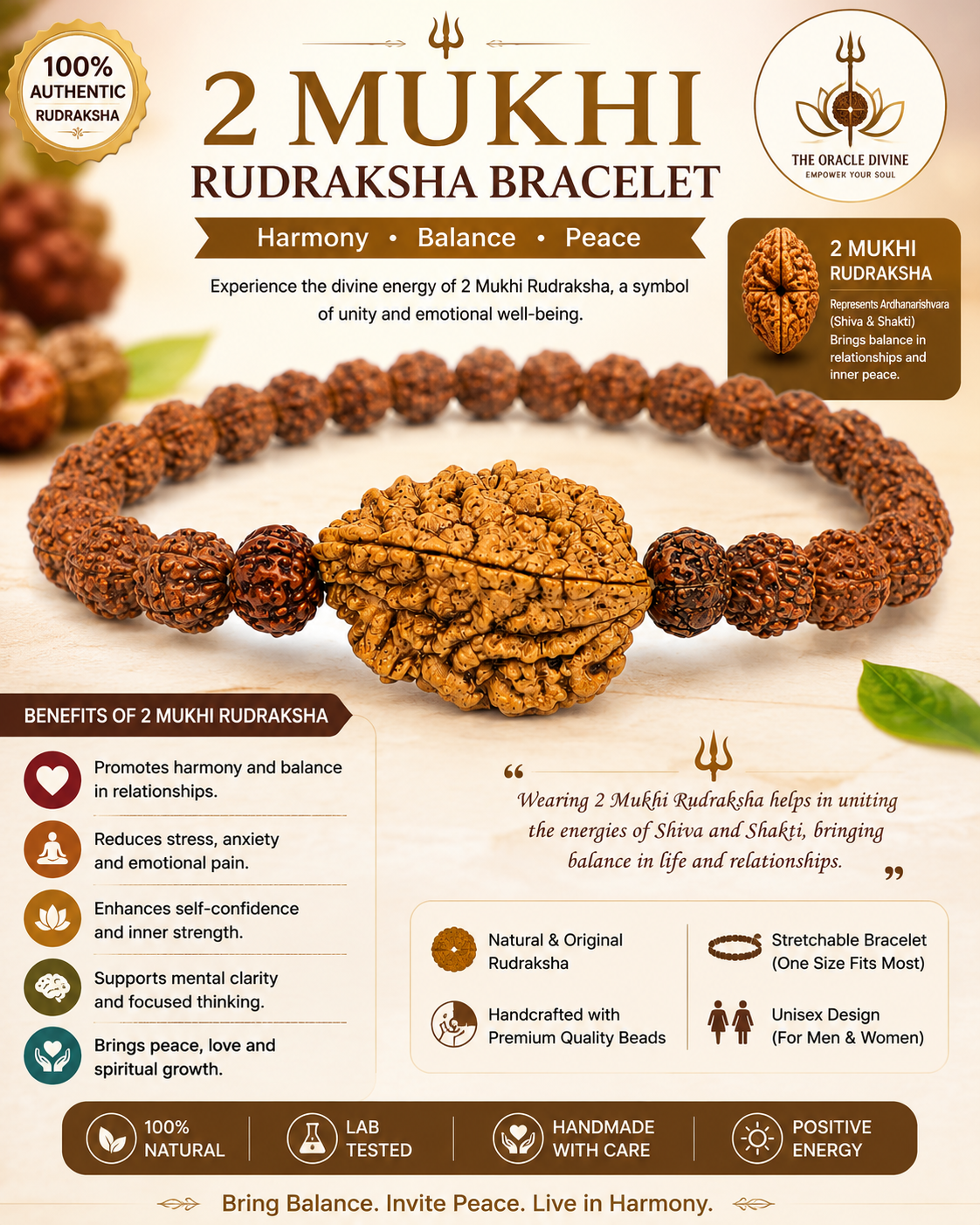 2 Mukhi Rudrakh Bracelet