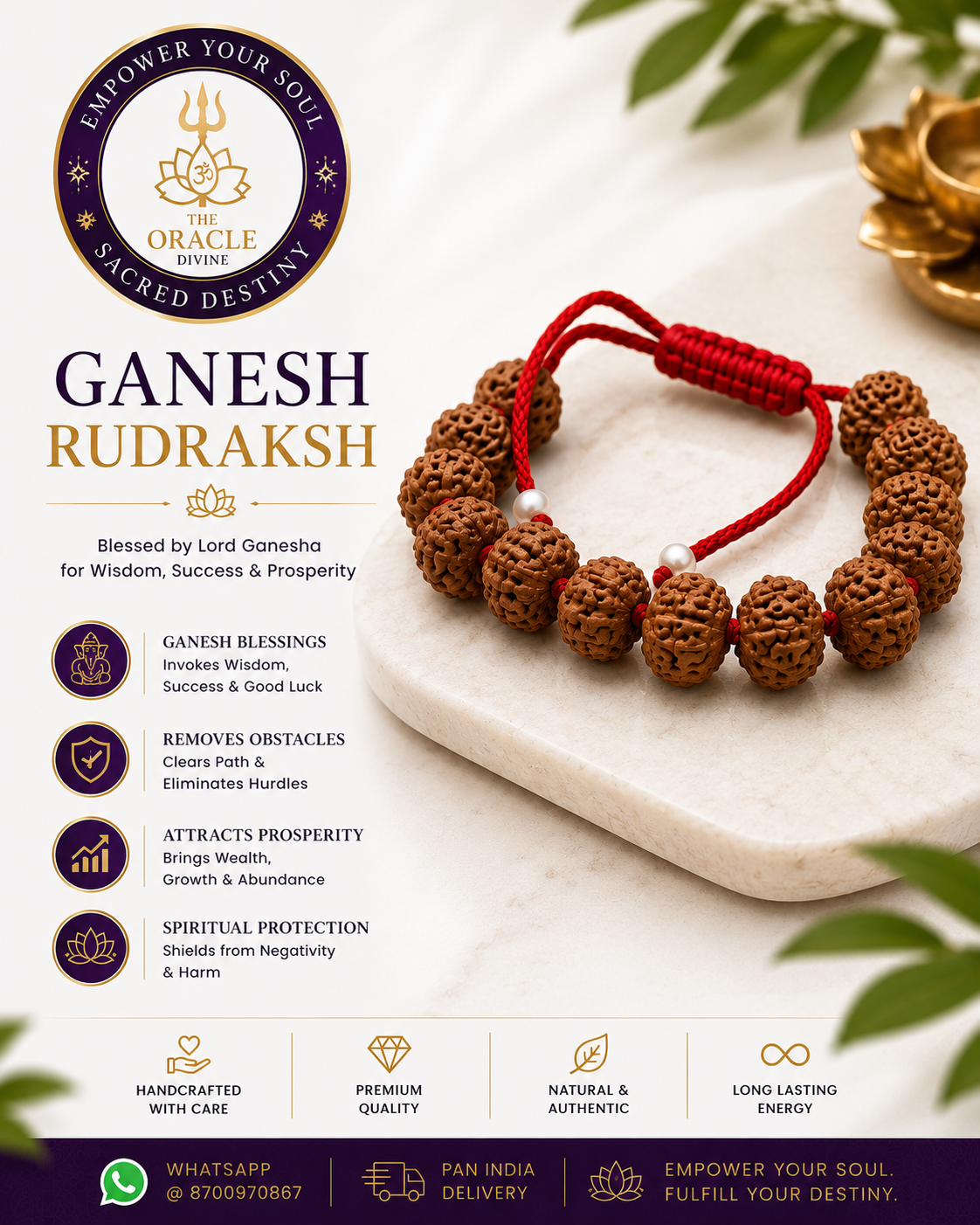 Ganesh Rudrakh Bracelet