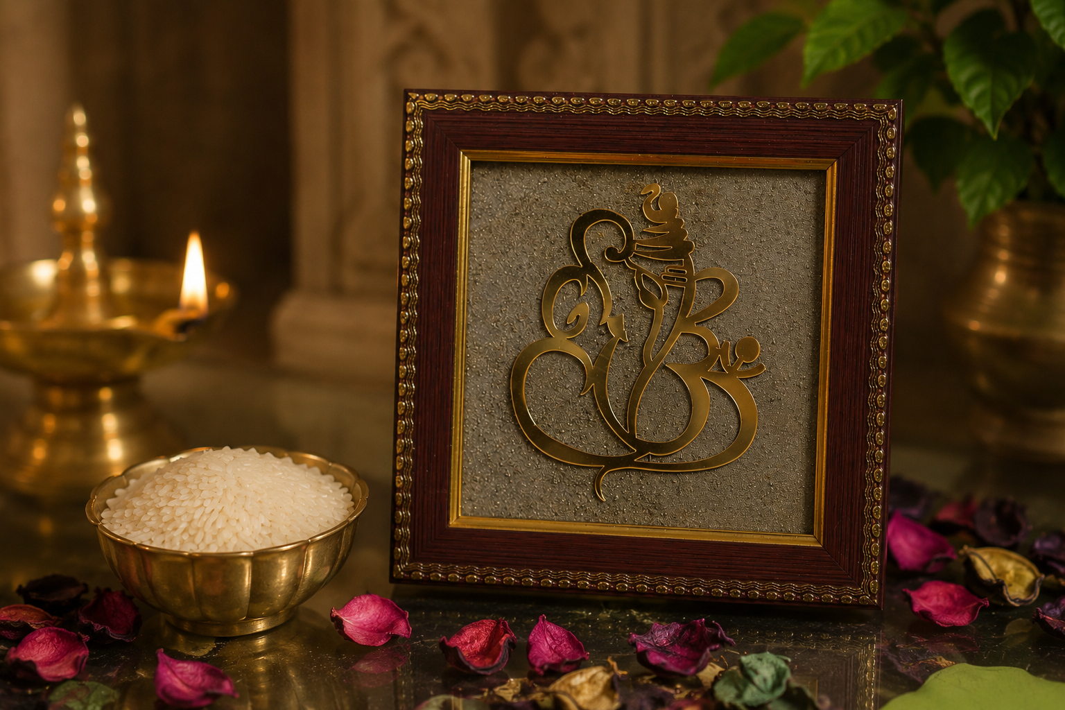 Om Ganesh Sacred Frame